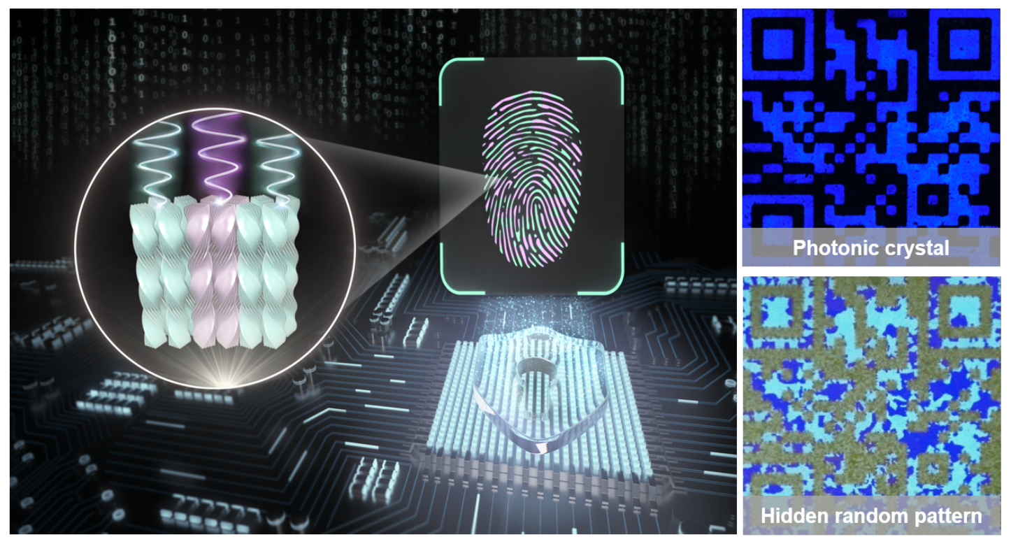 Scheme 1. Physical unclonable function (PUF) using random patterns spontaneously generated during molecular self-assembly.  